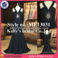 elegant long sleeveless evening dresses dress and Luxurious sexy dress A-line halter black chiffon boutique dress evening dress